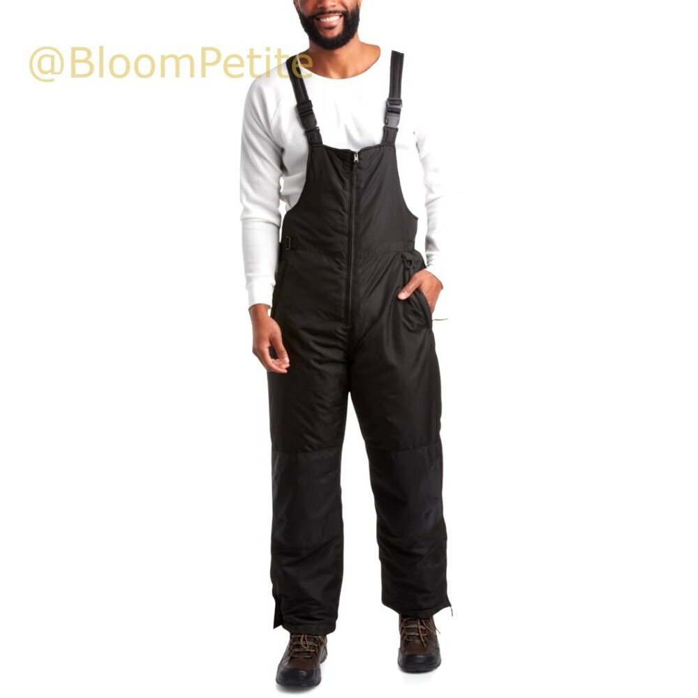 Insulated Waterproof Ski Bib Overalls, Polyester, Adjustable Straps